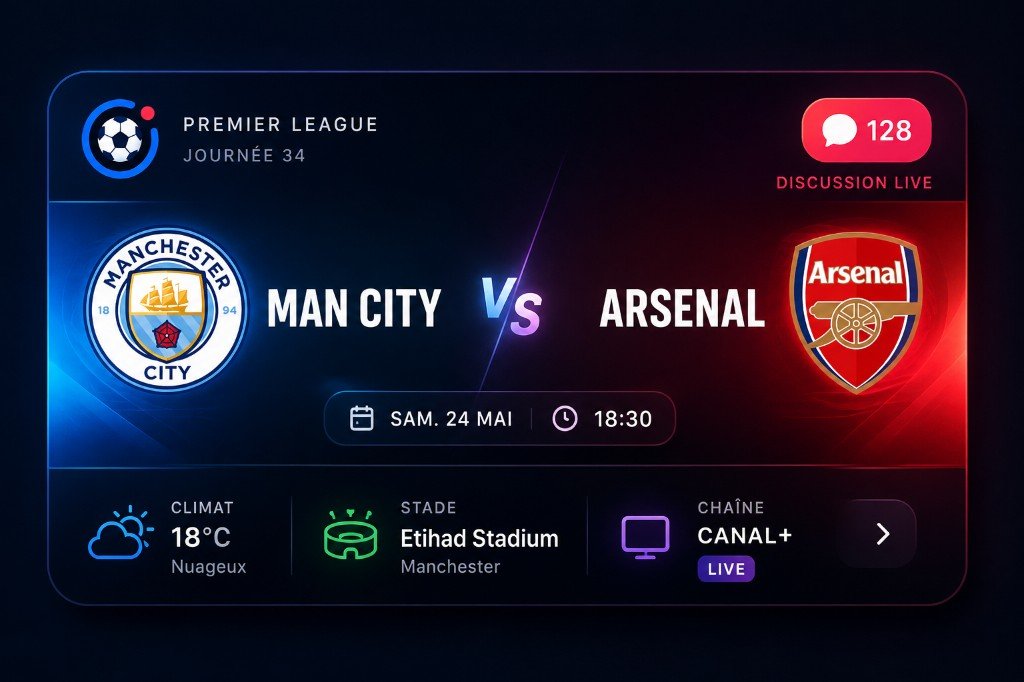 Carte match CallOut : discussion live autour d’une rencontre.